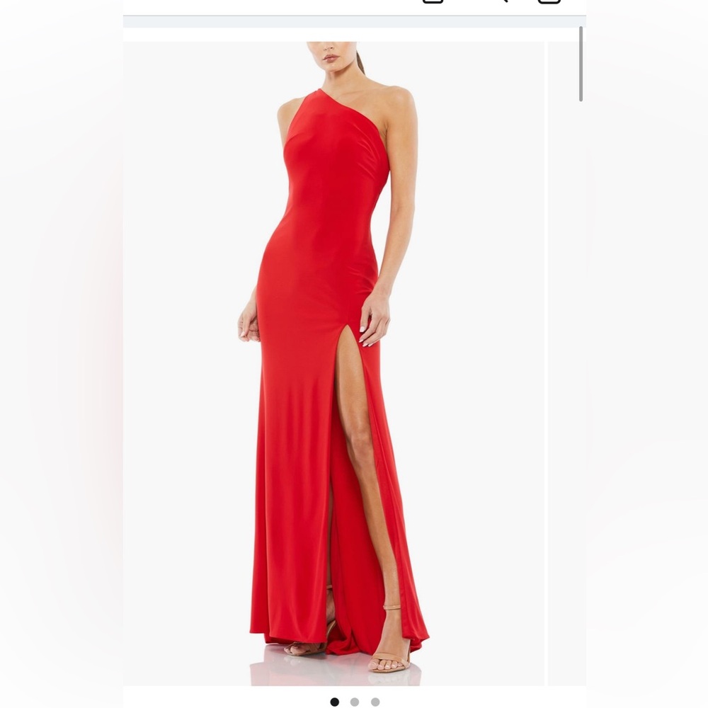 Mac Duggal One Shoulder Red Gown